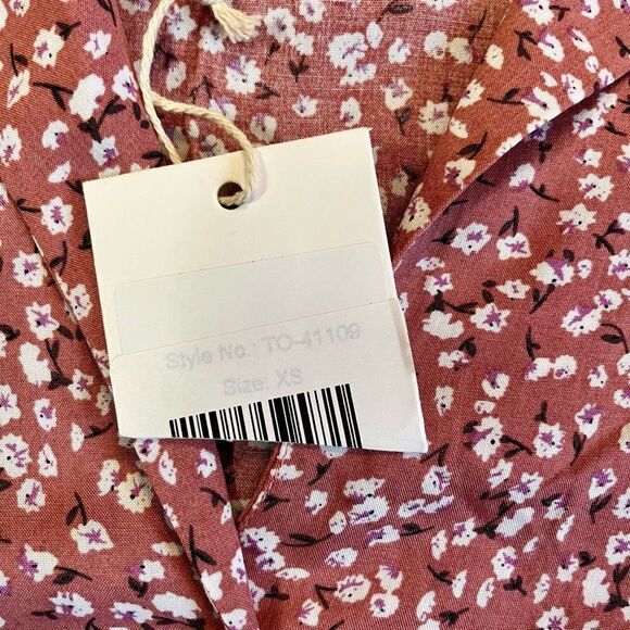 NWT Pink Martini Button Up Floral For Me Again Pink XS - Picture 10 of 10